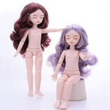 Maxbell 1/6 Jointed Doll Body with Head Parts for BJD Doll Accessories