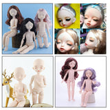 Maxbell 1/6 Jointed Doll Body with Head Parts for BJD Doll Accessories