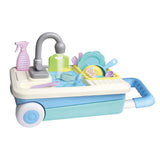 Maxbell Kitchen Toy Set Children Pretend Play Cooking Tool Cookware Accessories Blue