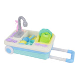 Maxbell Kitchen Toy Set Children Pretend Play Cooking Tool Cookware Accessories Blue