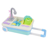 Maxbell Kitchen Toy Set Children Pretend Play Cooking Tool Cookware Accessories Blue