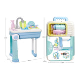 Maxbell Kitchen Toy Set Children Pretend Play Cooking Tool Cookware Accessories Blue