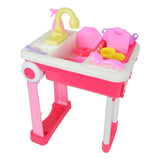 Maxbell Kitchen Toy Set Children Pretend Play Cooking Tool Cookware Accessories Pink