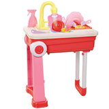 Maxbell Kitchen Toy Set Children Pretend Play Cooking Tool Cookware Accessories Pink