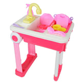 Maxbell Kitchen Toy Set Children Pretend Play Cooking Tool Cookware Accessories Pink