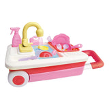 Maxbell Kitchen Toy Set Children Pretend Play Cooking Tool Cookware Accessories Pink