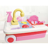 Maxbell Kitchen Toy Set Children Pretend Play Cooking Tool Cookware Accessories Pink