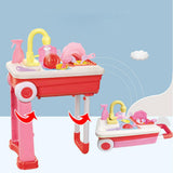 Maxbell Kitchen Toy Set Children Pretend Play Cooking Tool Cookware Accessories Pink