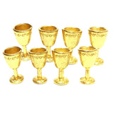 Maxbell 8x Wine Glass Goblet Simulation Furniture for Miniature Dollhouse Accs Gold