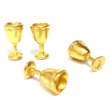Maxbell 8x Wine Glass Goblet Simulation Furniture for Miniature Dollhouse Accs Gold