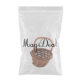 Maxbell 1/12 Dollhouse Miniature Vintage Rattan Basket Simulation Furniture Model