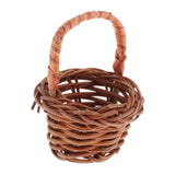 Maxbell 1/12 Dollhouse Miniature Vintage Rattan Basket Simulation Furniture Model