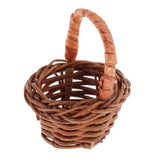 Maxbell 1/12 Dollhouse Miniature Vintage Rattan Basket Simulation Furniture Model