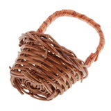 Maxbell 1/12 Dollhouse Miniature Vintage Rattan Basket Simulation Furniture Model
