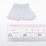 Maxbell Lovely Doll Mini Pleated Skirt for OB11 1/12 BJD Dolls DIY Accessory White
