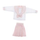 Maxbell 1/6 Scale Doll School Uniform Clothes for 12inch Girl Dolls Suit Pink