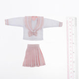 Maxbell 1/6 Scale Doll School Uniform Clothes for 12inch Girl Dolls Suit Pink