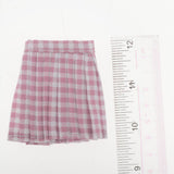 Maxbell 1/6 Doll Accessories Clothes for 12inch Dolls Skirt Pink Plaid