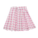 Maxbell 1/6 Doll Accessories Clothes for 12inch Dolls Skirt Pink Plaid