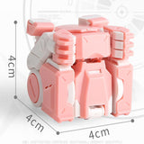 Maxbell Deformed cube dinosaur Kids Toy Playset Pink