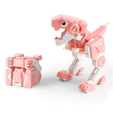 Maxbell Deformed cube dinosaur Kids Toy Playset Pink