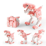 Maxbell Deformed cube dinosaur Kids Toy Playset Pink