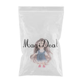 Maxbell 16cm 13 Joints Doll Dress Up White Skin Doll Gray Curly Hair