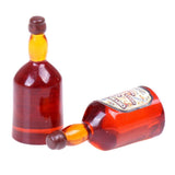 Maxbell 2 Pcs 1:12 Dollhouse Miniature Whiskey Wine Bottle Accessories Model Toy