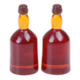 Maxbell 2 Pcs 1:12 Dollhouse Miniature Whiskey Wine Bottle Accessories Model Toy