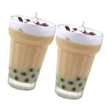 Maxbell 2pcs 1:12 Dollhouse Miniature Milkshake Pearl Milk Tea Accessories Model Toy