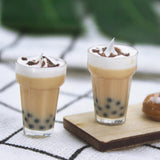 Maxbell 2pcs 1:12 Dollhouse Miniature Milkshake Pearl Milk Tea Accessories Model Toy
