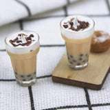 Maxbell 2pcs 1:12 Dollhouse Miniature Milkshake Pearl Milk Tea Accessories Model Toy