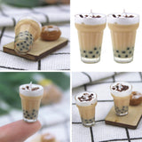 Maxbell 2pcs 1:12 Dollhouse Miniature Milkshake Pearl Milk Tea Accessories Model Toy