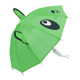 Maxbell Colorful Cartoon Mini Umbrella Fit for 18" Doll Clothes Accessories Green