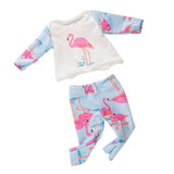 Maxbell Doll Pajamas Top Pants Clothes for American 18inch Dress up ostrich