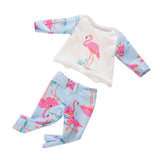 Maxbell Doll Pajamas Top Pants Clothes for American 18inch Dress up ostrich