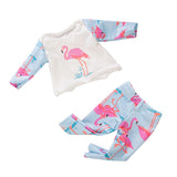 Maxbell Doll Pajamas Top Pants Clothes for American 18inch Dress up ostrich