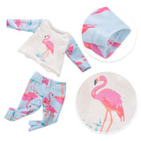 Maxbell Doll Pajamas Top Pants Clothes for American 18inch Dress up ostrich
