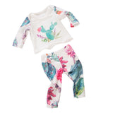 Maxbell Doll Pajamas Top Pants Clothes for American 18inch Dress up cactus