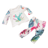 Maxbell Doll Pajamas Top Pants Clothes for American 18inch Dress up cactus