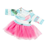 Maxbell Handmade Clothes Dress and Headwear for 18inch Girl Doll Outfits flamingo