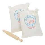 Maxbell 1/12 Dollhouse Miniature Two Bags Flour And Rolling Pin Toy for Kitchen