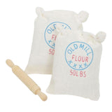 Maxbell 1/12 Dollhouse Miniature Two Bags Flour And Rolling Pin Toy for Kitchen
