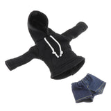 Maxbell BJD Dolls Hoodie and Short Pants for 1/6 Blythe Doll Dress Up Outfits Accs