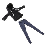 Maxbell BJD Dolls Hoodie and Jeans Pants for 1/6 Blythe Doll Dress Up Outfits Accs