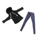 Maxbell BJD Dolls Hoodie and Jeans Pants for 1/6 Blythe Doll Dress Up Outfits Accs