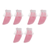 Maxbell 3 Pair Lace Socks for 1/6 Blythe Doll BJD Joint Dolls Dress Up Pink