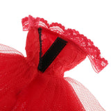 Maxbell BJD Dolls Strapless Dress for 1/6 Blythe Doll Dress Up Outfits Accs Red