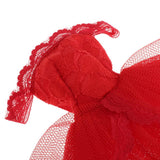 Maxbell BJD Dolls Strapless Dress for 1/6 Blythe Doll Dress Up Outfits Accs Red