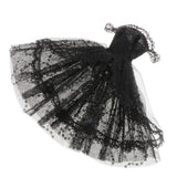 Maxbell BJD Dolls Strapless Dress for 1/6 Blythe Doll Dress Up Outfits Accs Black